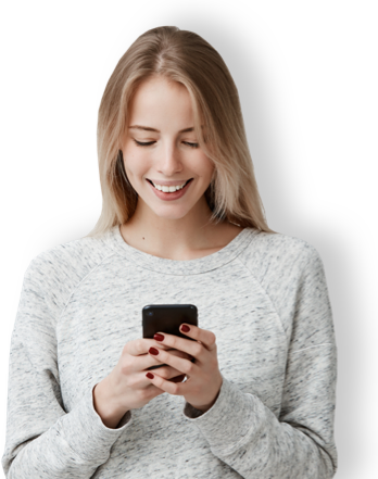 Woman on mobile device